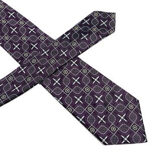 Joseph A Bank Silk Tie Purple Blue